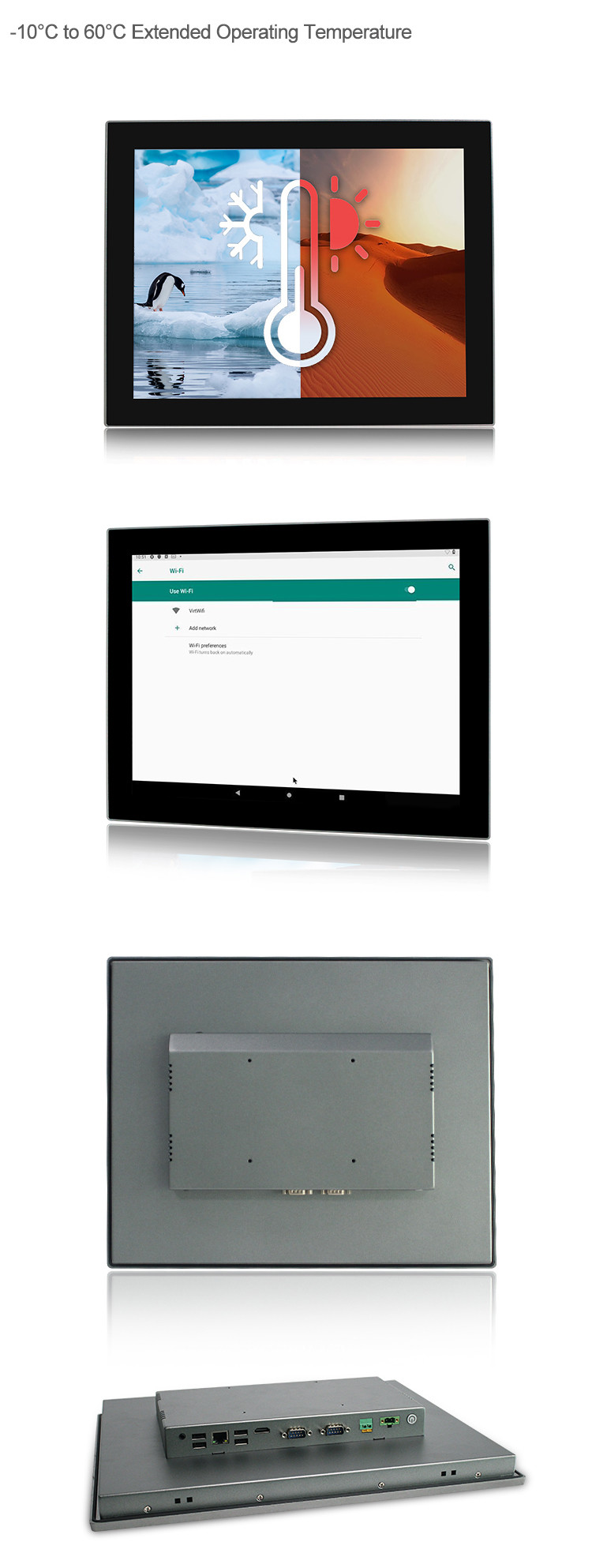 Medical 400nits Android Tablet Pc Monitor , 4G WIFI PCAP 20W Industrial Touch Screen Pc