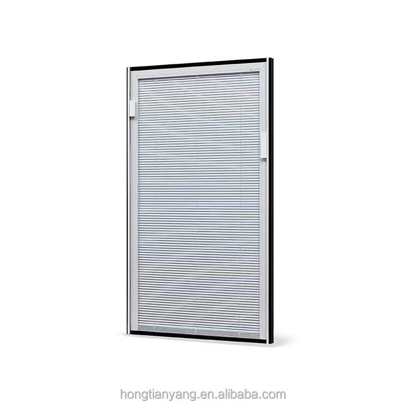 Vertical Opening Aluminium Double Glazed Venetian Blinds Window for Insulated Windows