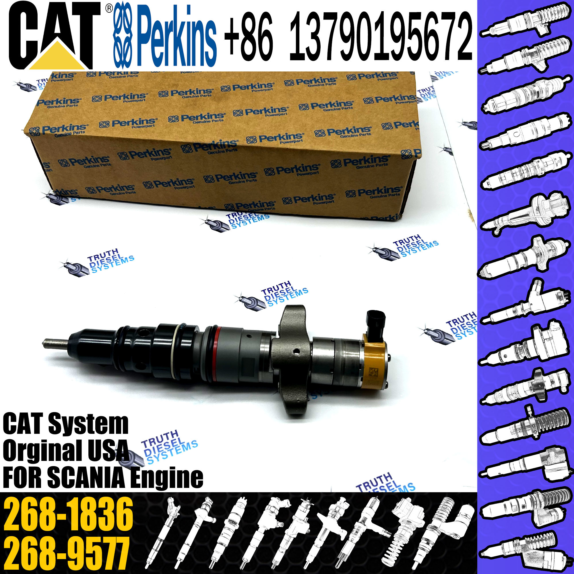 Common Rail fuel Injector nozzle 268-1836 2681836 268-1840 2681840 268-1839 2681839 For Caterpillar C7 Engines
