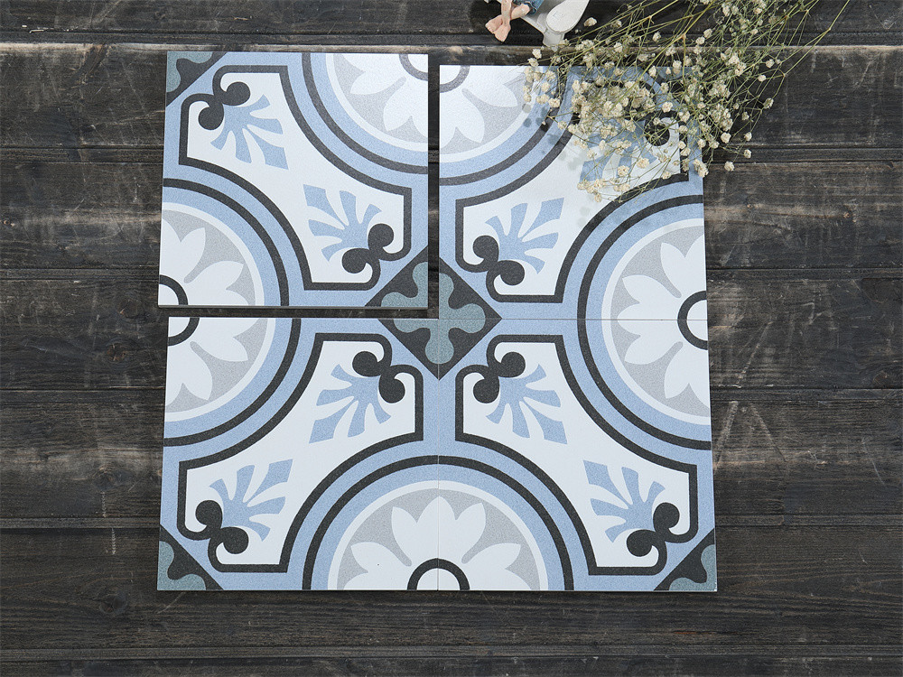 Blue 200x200mm Eco-Friendly Ceramic Rustic Tiles For Living Room And Durable Wall Tile For Kitchen