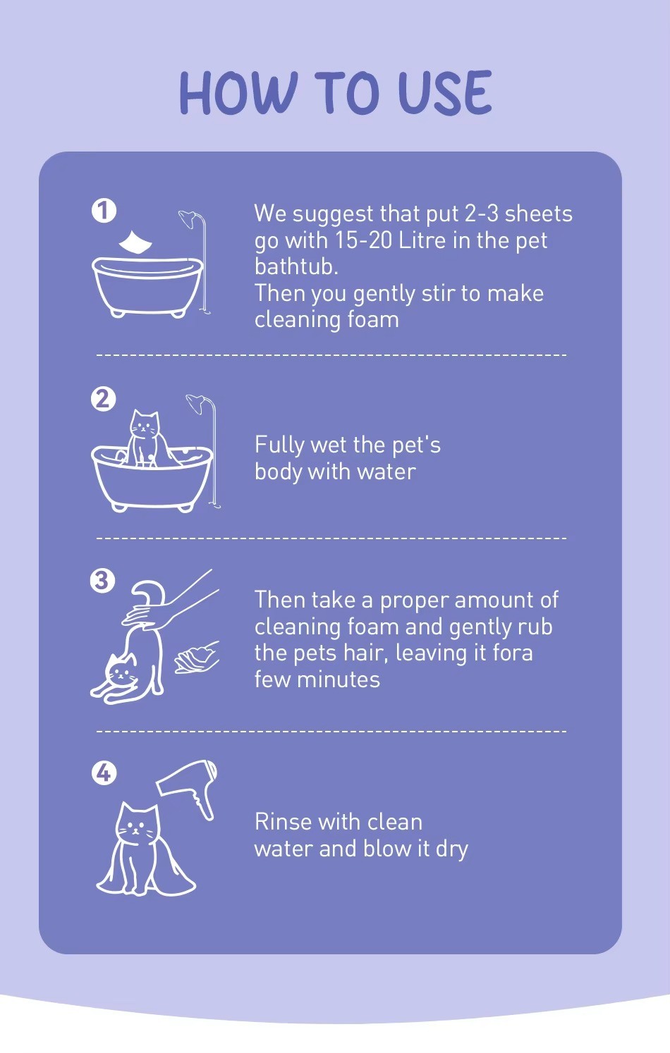 Eco Friendly Pet Clean Sheet Harmless Gentle Biodegradable Customizable