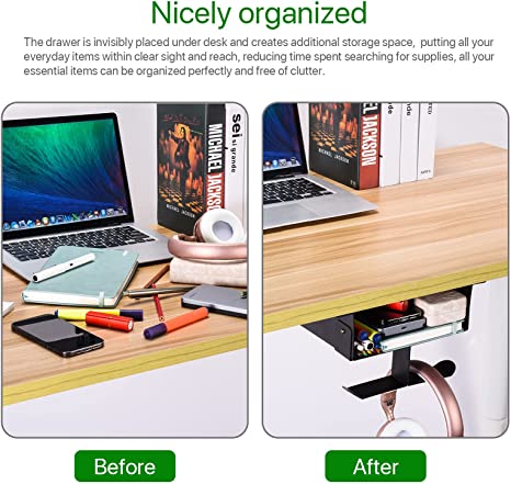 Custom Packing All Under Desk Shelf Storage Drawers Basket Organizer for Office