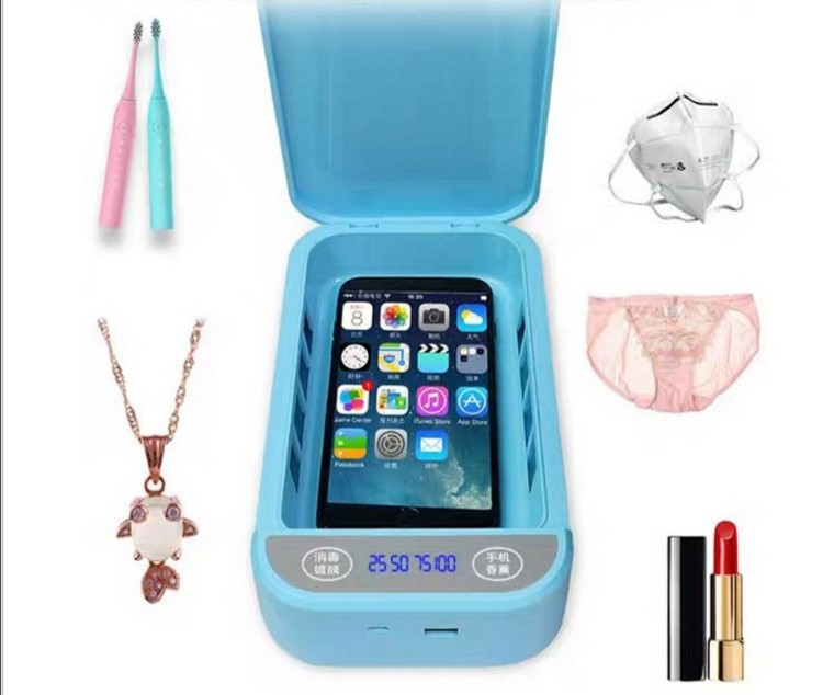 10W Fast Charge Cell Phone Disinfection Box , Uv Light Sanitizer Box For Phone
