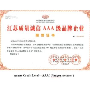 Wuxi Yijie Machinery Equipment Co.,Ltd Certifications