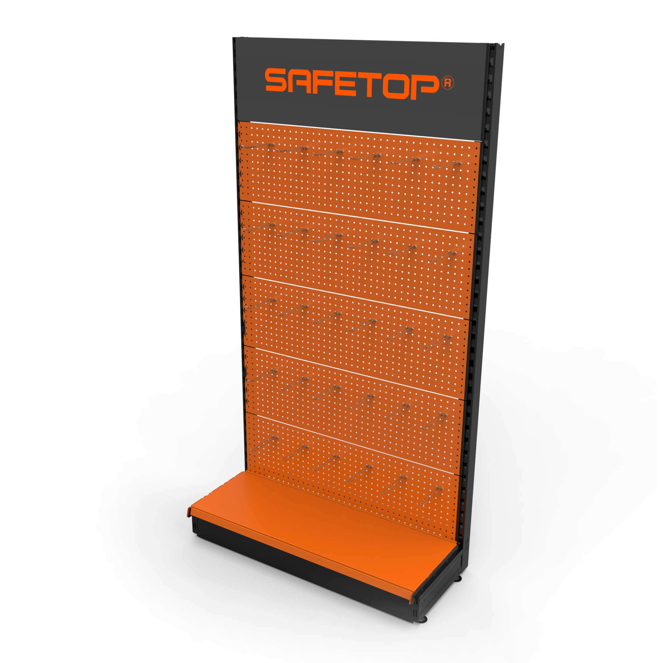 Supermarket Pop Pos Display Gondolas Tool Display Rack Metal Tool Customized Logo
