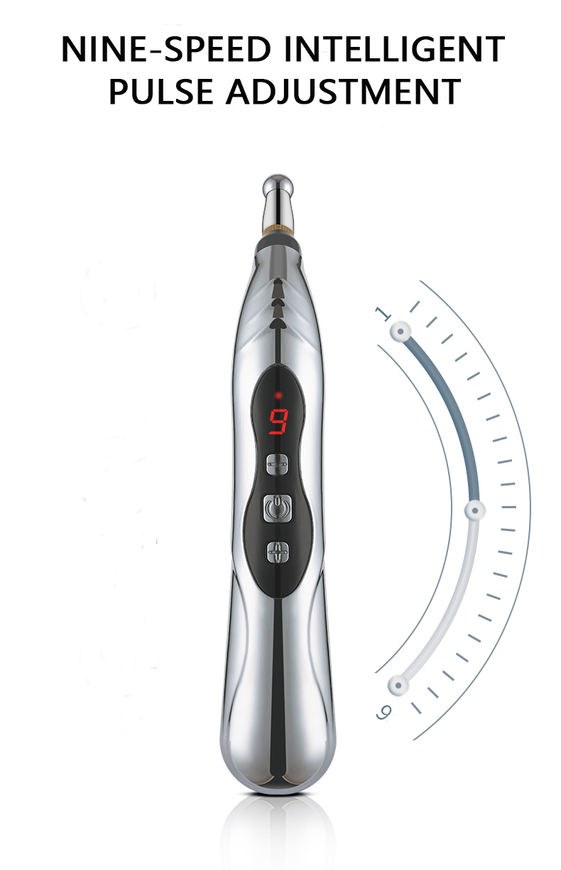 digital Meridian Electric Acupuncture Massage Therapy Pen USB Charging Type