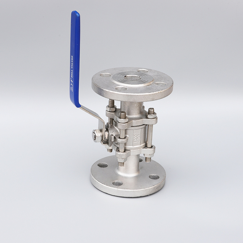 304/316 Manual Stainless Steel 3PC Ball Valve Flanged
