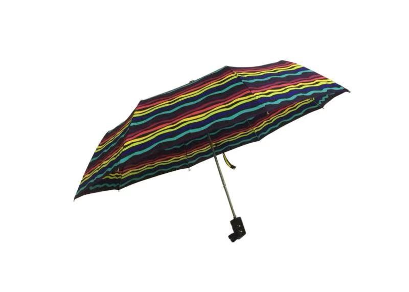 Compact Strong Travel Umbrella , Lightweight Travel Umbrella Rubber Caoted Handle