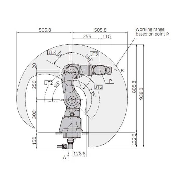 Clean Payload 4kg Reach 505.8mm 6 Axis Articulated Robot