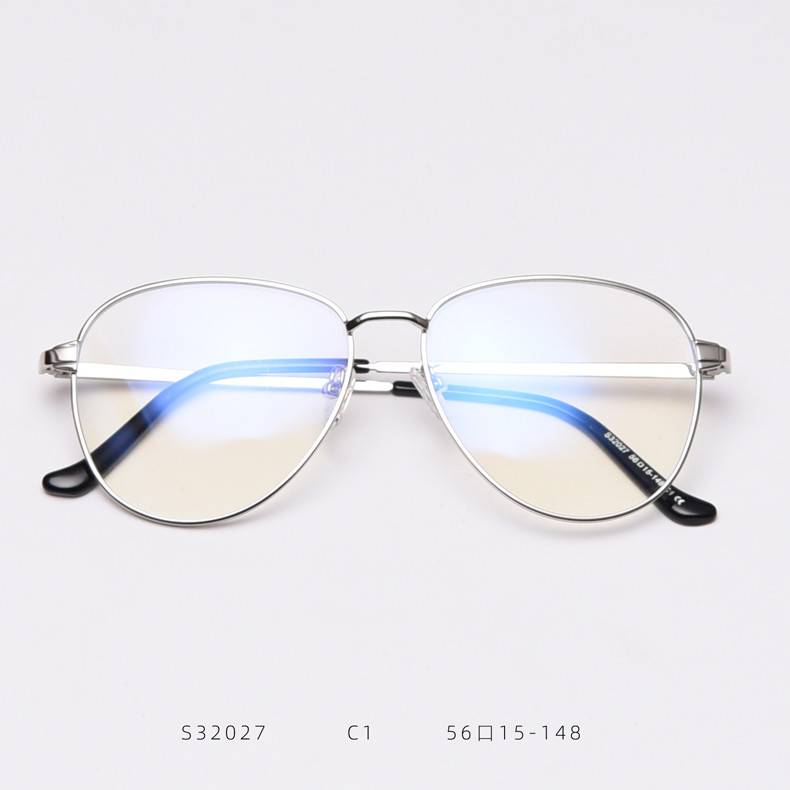 Oversized Rectangle Metal Anti Blue Ray Computer Glasses Outdoor Optical Frame