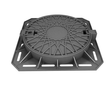 Locking System Folding Cast Iron Manhole Cover Square Frame For Road Facilities
