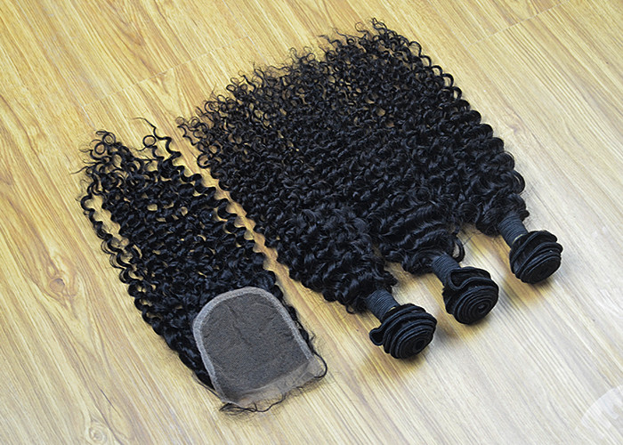 Peruvian Straight Human Remy Hair Weave Bundles Shedding Free Natural Color