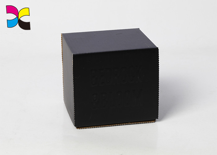 Electronics Custom Paperboard Boxes Black Corrugated Paper Embossing CMYK Pantone