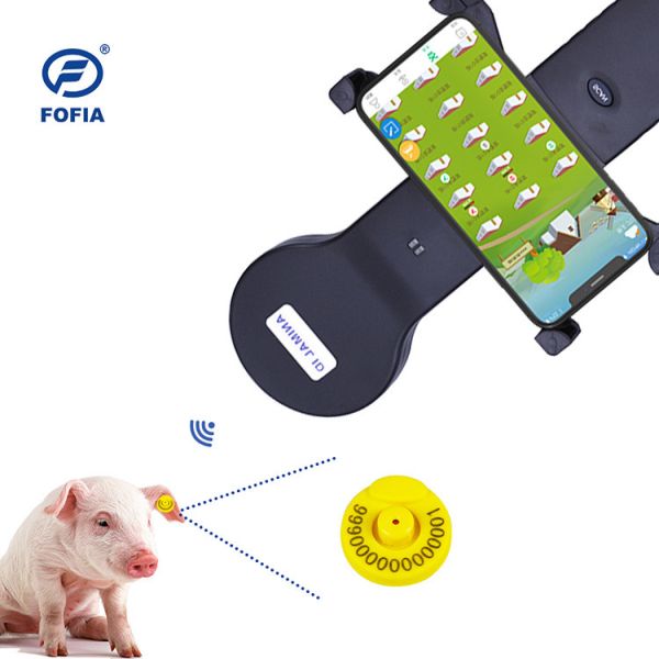 FOFIA RFID Electronic Ear Tag Animal Tracking Tags With Thermometer For Cattle Sheep