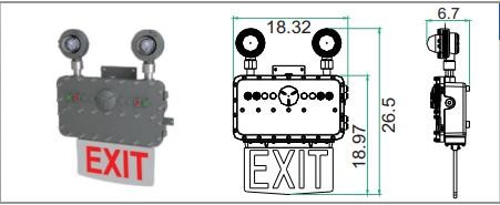 3-10w LED Exit Emergency Light Rechargeable Emergency Emergency Light