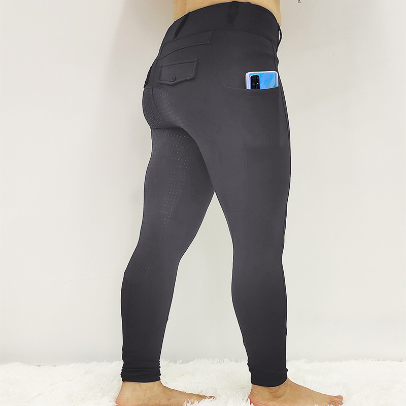 Full Seat Winter Horse Riding Pants Brushed Fabric Equestrian Tights Anti Pilling