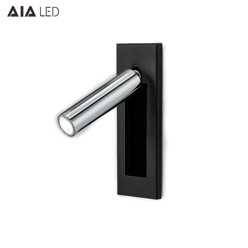 Recessed mounted any finish reading wall light 3W led wall lamp led reading bedside lights