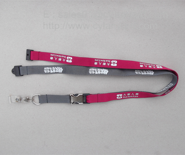 Colored ribbon with plastic release buckle