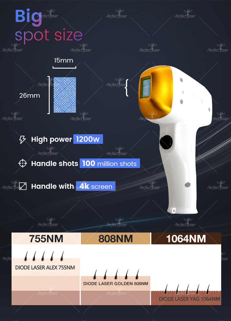 1064nm 810nm 808nm Diode Laser Hair Removal Machine 1200w