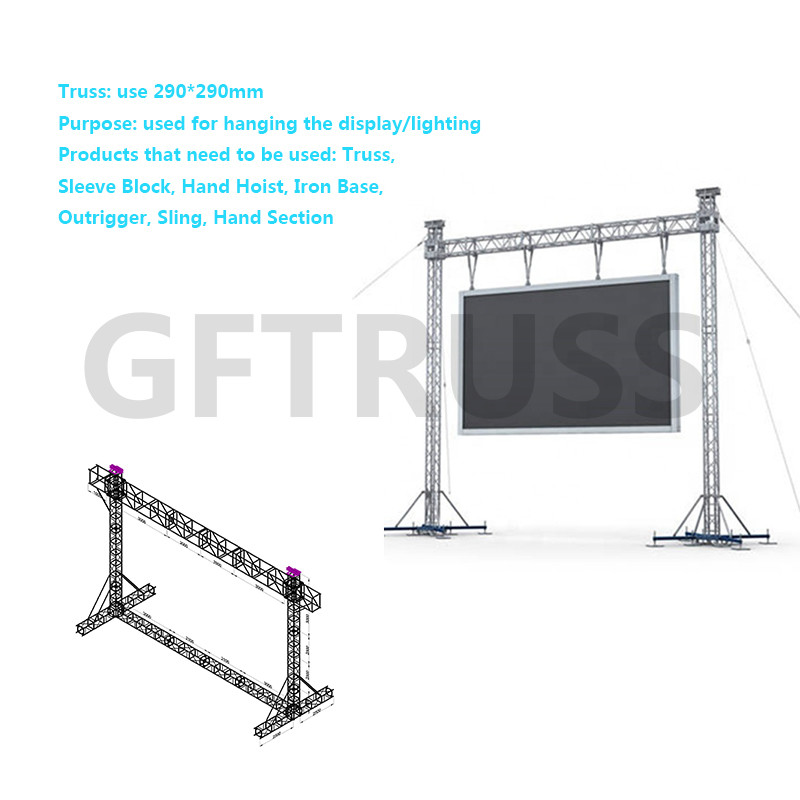 Exhibition Scaffolding 250mm LED Screen Goal Post Truss