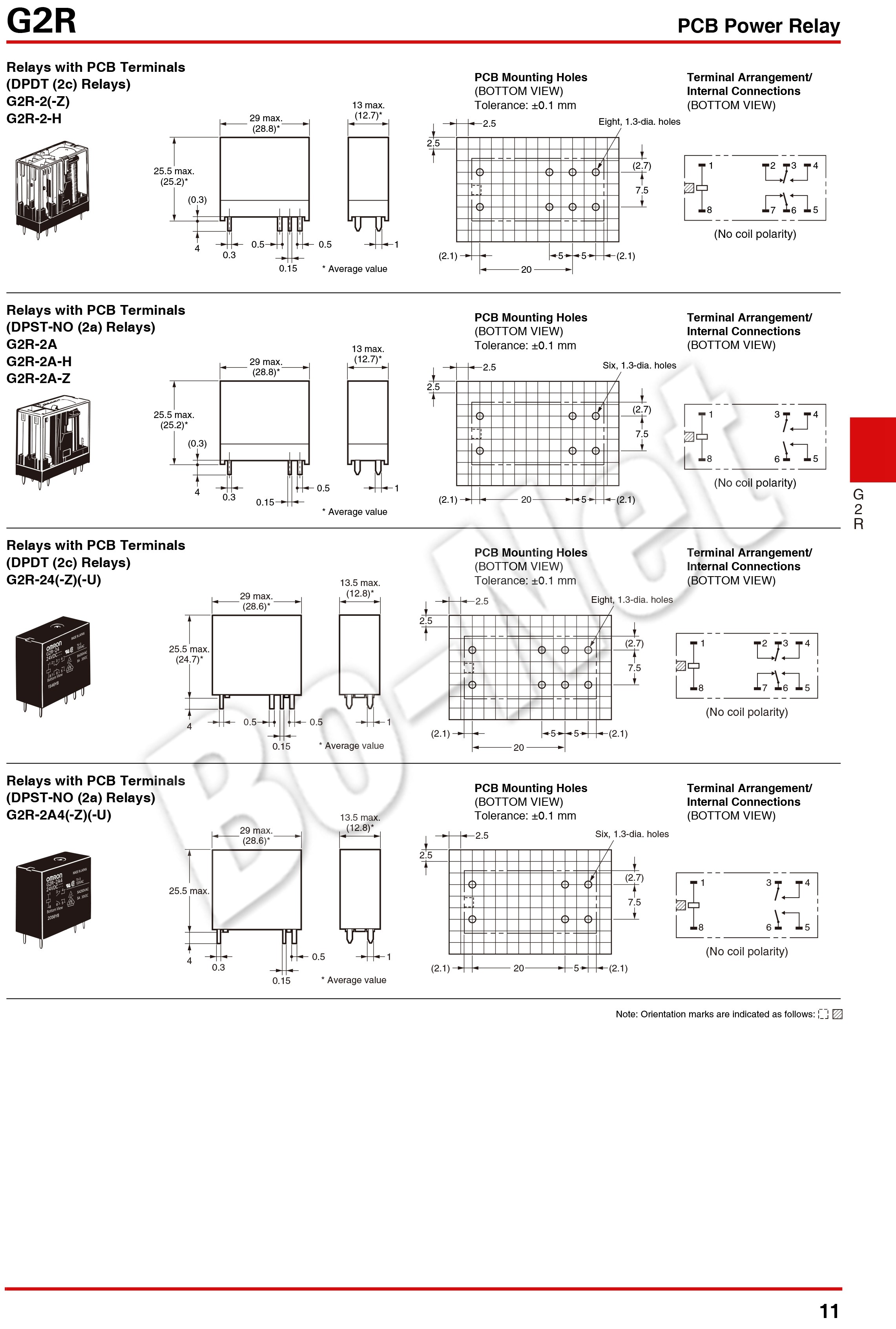 5V DC NO Omron Relay G2R-1-5VDC