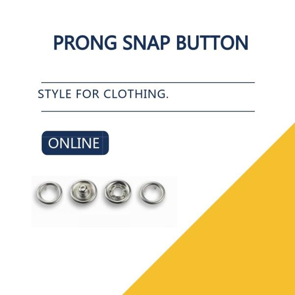 Dull Silver Bulk Buttons Prong Snap Button For Clothing Decorative Snap Garment