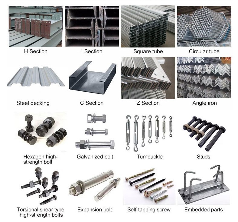 XDEM Prefabricated Light Steel Structure Storage Warehouse Buildings Workshop Villa Greenhouse