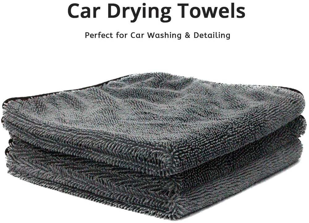 Rectangle Microfiber Car Cleaning Cloth Double Layer Absorbent Towel for Car Wash