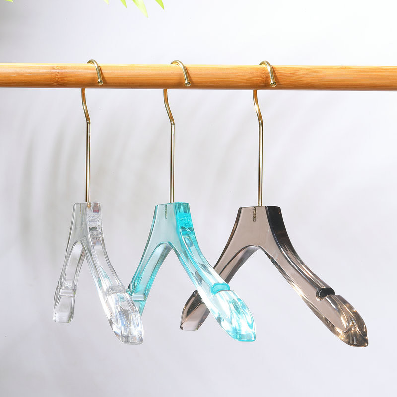 OEM Clear Acrylic Clothes Hanger Lucite Garment Rack For Coat Suit Pants Dress