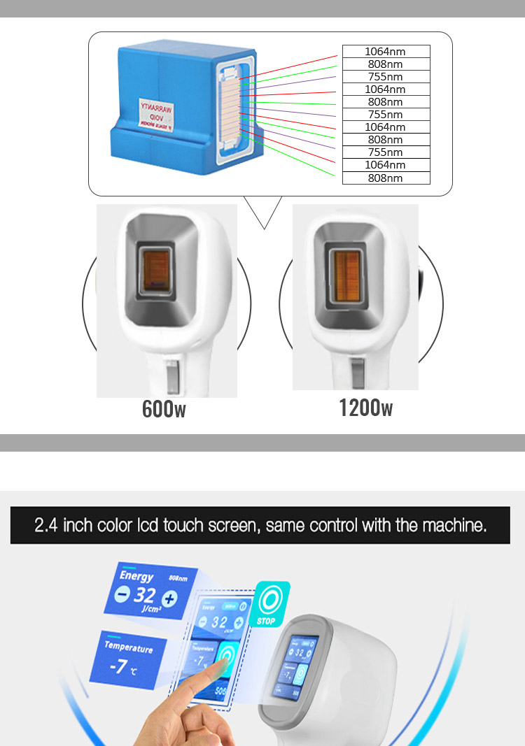 Hair Removal Diode Triple Wavelength Laser , 808 755 1064 Alexandrite Laser Machine