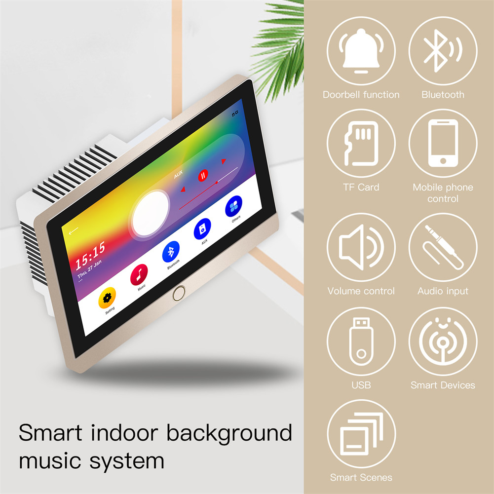 Tuya Smart Home Security Background Music System Wall Amplifier Central Control Panel