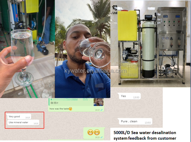 5000LPD Portable Sea Water Treatment System Desalination Plant Salt Water Treatment To Drink
