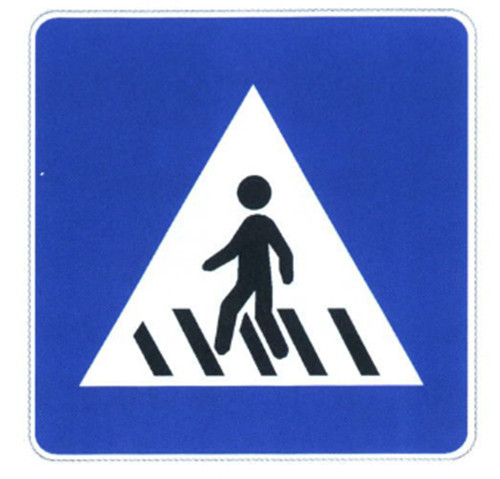 Customized Crosswalk Sign Board Reflective Film and Stainless steel Traffic Sign Sheet