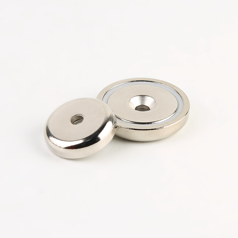 Strong pulling force Neodymium Pot NdFeB Magnet countersunk magnet N35 round base magnet with internal thread