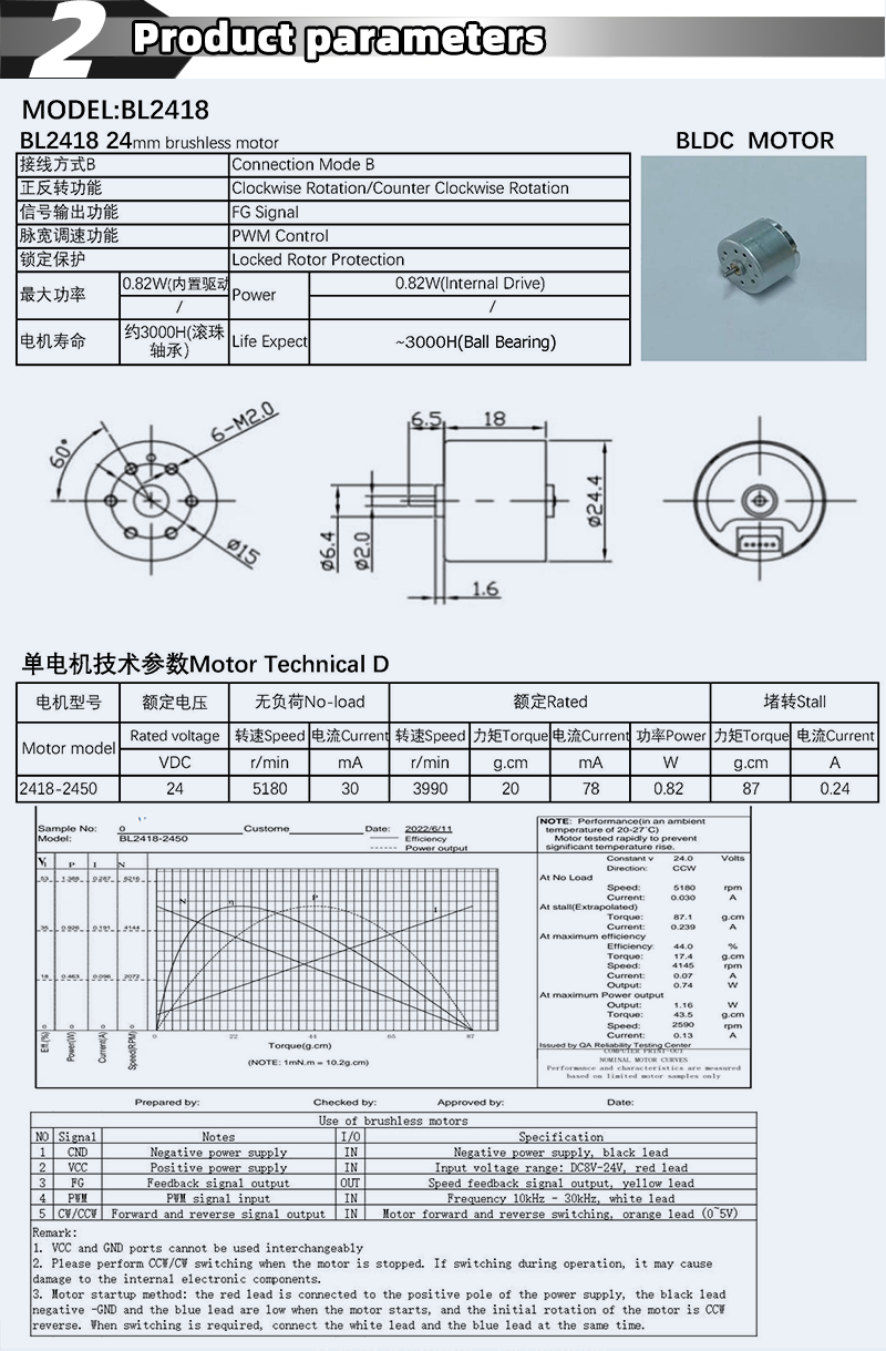 Faradyi Customized High Torque Bldc Motor BL2418 9000 Rpm For Shaver