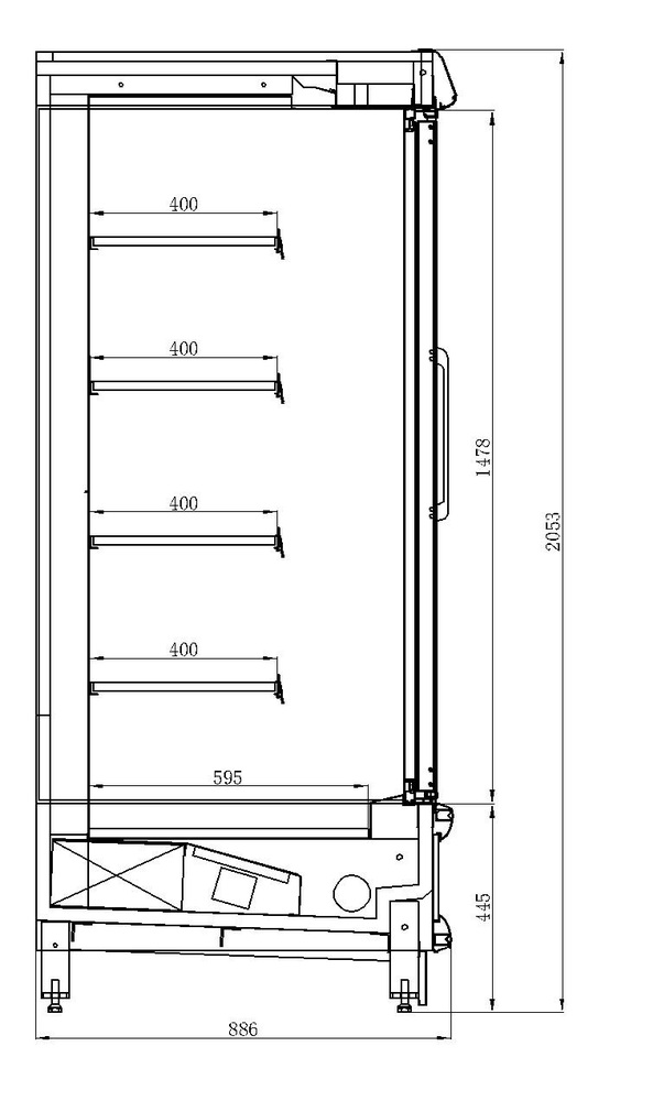 Custom Commercial Beverage Cooler , Commercial Drinks Fridge With Digital Controller