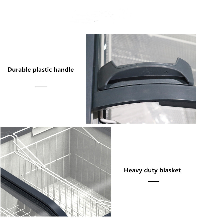 220V-240V Supermarket Display Freezer Multipurpose Painted Steel Material