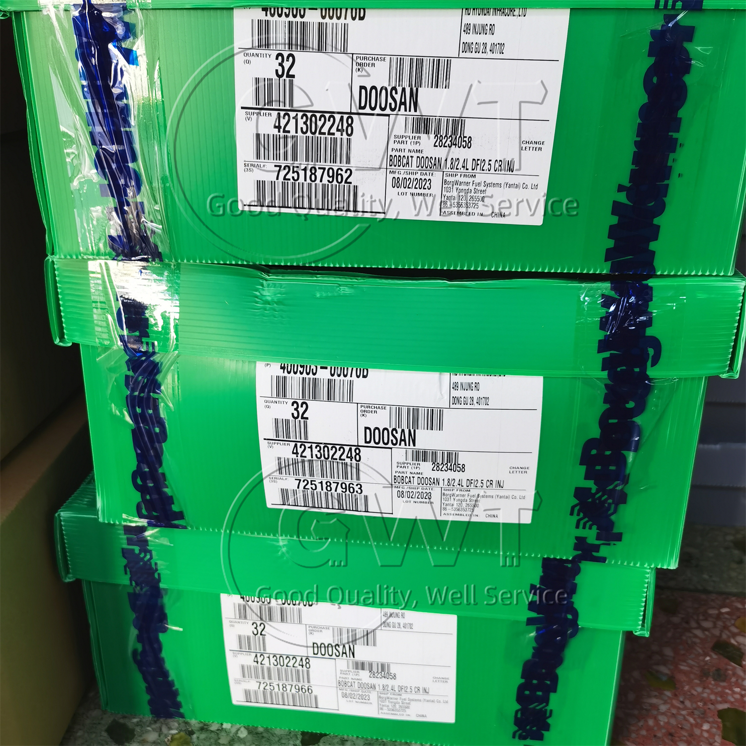 28534822 28234058 DELPHI Diesel Fuel Injectors For DOOSAN T3