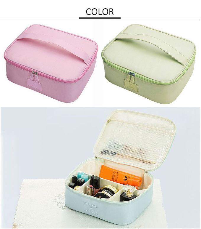 Wholesale Waterproof Large Capacity Cosmetics Makeup Bag With Dividers