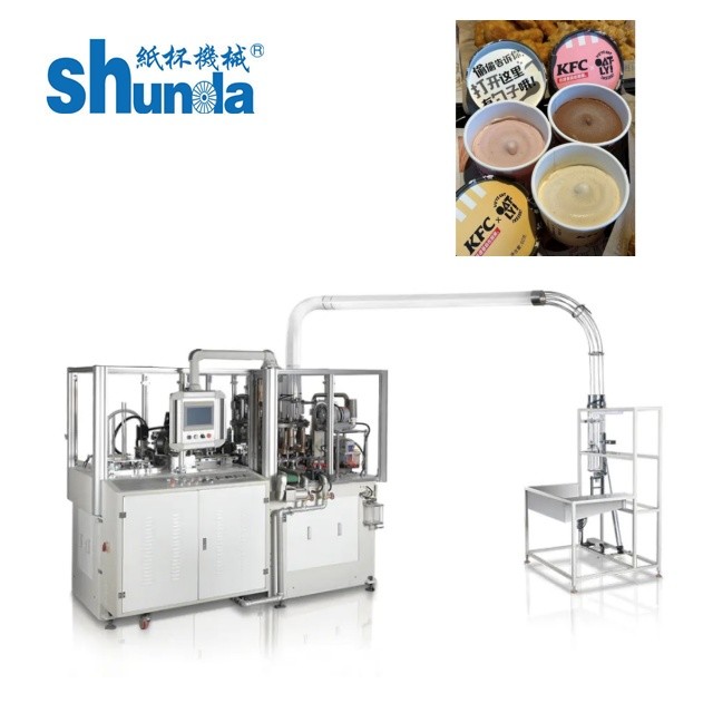 Disposable Juice / Ice Cream Cup Making Machine With Ultrasonic Heating System