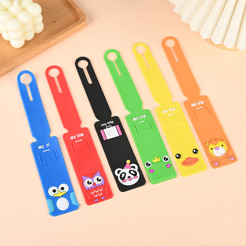 Flexible Bright Silicone Luggage Tags For Travel Easy To Suitcase Tags With Name Cards