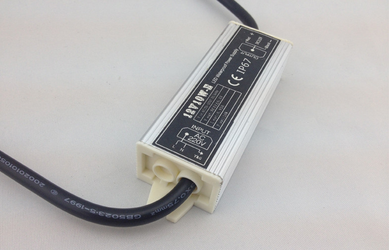 10 W AC TO DC LED Waterproof Power Supply , Metal Shell Flexible Strips Power Supply