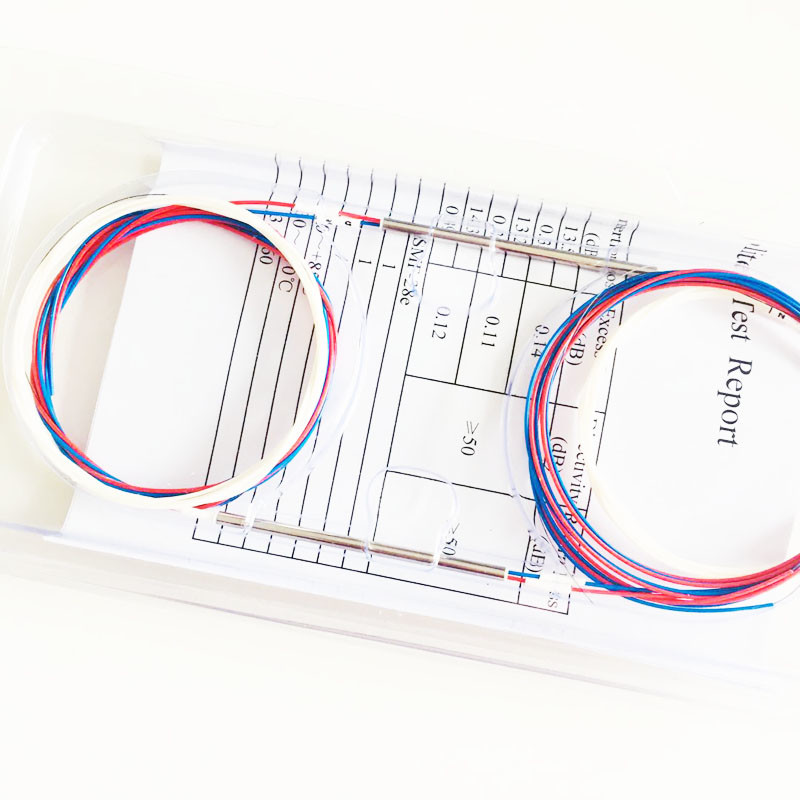 Single Mode Three Window 1x2 Fiber Optic Coupler Splitter 50/50 Split Ratio