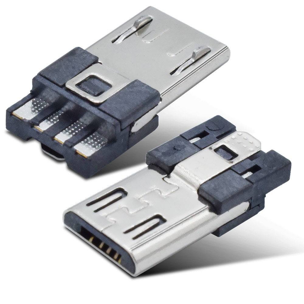 Usb 2.0 Male 4 Pin Micro Connector Copper Alloy / SPCC Shielding