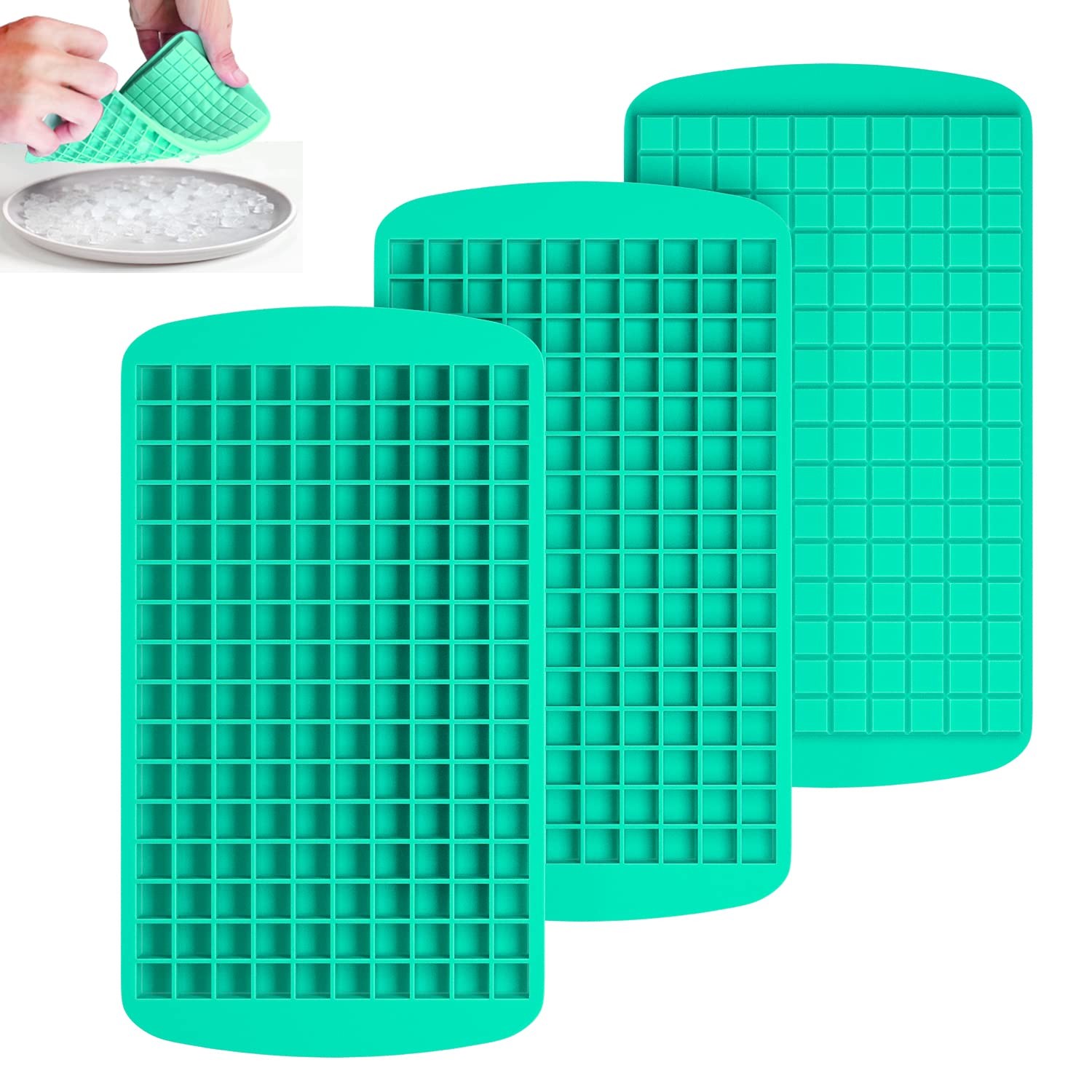 Food Grade Lce Cube Tray With Lid And Bin For Freezer BPA Free Silicone Ice Cube Trays Molds