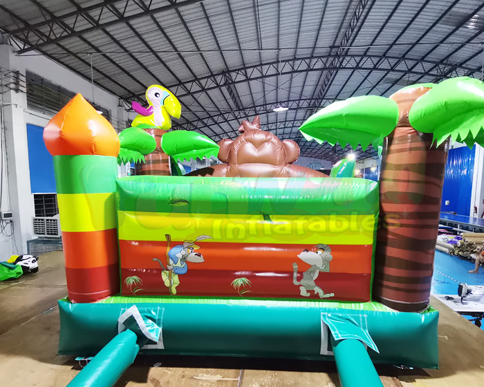 Kindergarten Inflatable Bounce Houses Monkey Jumping Bouncy Castle