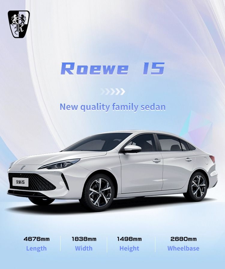 2024 ROEWE i5 Sedan 1.5L CVT Turbo Engine Left Steering Euro VI Emission Standard within 2500-3000mm Wheelbase