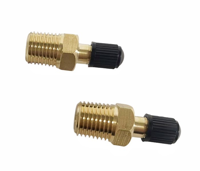 ISO9001 Brass Schrader Valve Fitting With 1/8" Male NPT 1/8" NPT Tank Valve