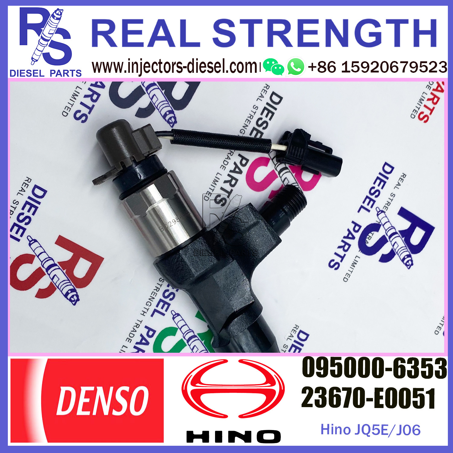Original and new Common Rail Injector 095000-6353 for HI-NO J05E 23670-E0051,KOBELCO SK200-8,SK260-8