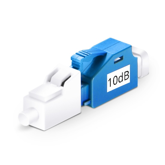 High Tensile Strength 10dB Fiber Optic Attenuator LC/UPC Male to Female at Exact Cables